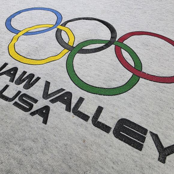 Vintage Squaw Valley USA Olympics Sweatshirt Mens XL Gray Crewneck Pullover 90s - Picture 12 of 16
